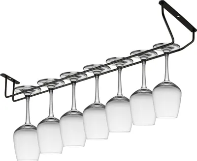 Produktbild von Gläserhalter Gläserschiene Glashalter Weinglashalter Gläserregal Bar SCHWARZ 56cm