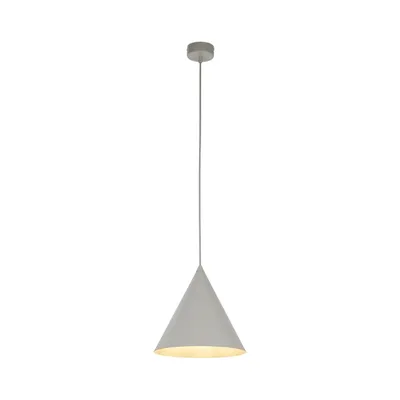 Produktbild von Hängelampe Metall D: 25 cm H: max. 160 cm Beige E27 rund Retro Design