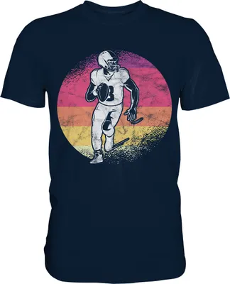 Produktbild von American Football Retro T-Shirt – Navy / XXL