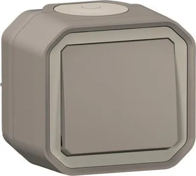Image de Legrand PLEXO New Interrupteur croisé apparent pour locaux humides, IP55 gris, 069716L