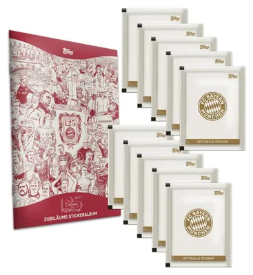 Image de FC Bayern Munich - 125 ans - Autocollants à collectionner - 1 album + 10 sachets