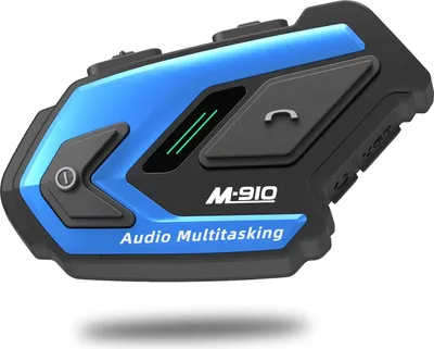 Obrázok produktu pre WAYXIN M910 Headset na motorku s funkciou Audio Multitasking 1pc, komunikačný systém Intercom Motorbike až do 6 pripojených motocyklov, 1500mHelmet He