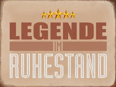 Zdjęcie produktu dla vianmo Drewniany znak 30x40 cm Retro Legende im Ruhestand