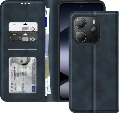 Produktbild von Avizar, Etui für Xiaomi Redmi Note 14 4G Portemonnaie Standfunktion, Nachtblau