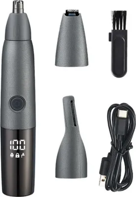 Produktbild von 3 in 1 Nasenhaarschneider, Schmerzloser Nasenhaarentferner, Nasenhaarschneider, Bartschneider, Ohrhaarschneider, Nasentrimmer, IPX7 Wasserdicht