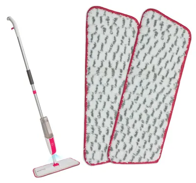 Produktbild von MySimaa Bodenwischer Ersatzbezug, 2er-Set Wischmopp Bezug für Spray Wischer, Ersatz Pads für Nasswischer, Microfiber-Bodenwischer Bezug für Wischmopp mit Sprühfunktion, Bezüge für Sprühwischer