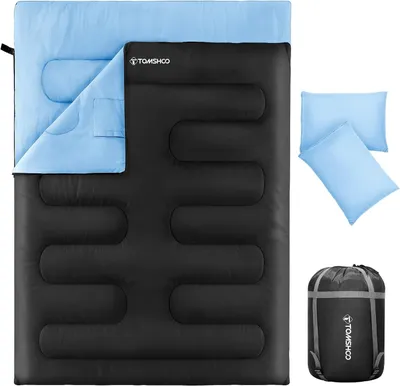 Obrázek produktu pro Dvojitý spacák pro dvě osoby, včetně 2 polštářů, rozměry 230 x 160 cm
