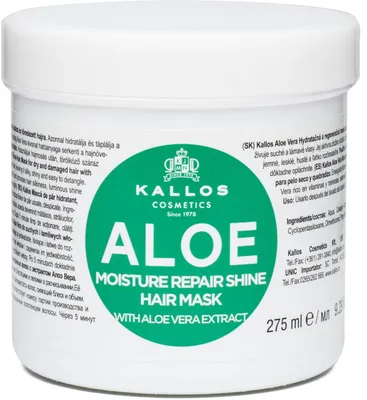 Produktbild von Kallos Aloe Vera Moisture Repair Shine Hair Mask 275 ml