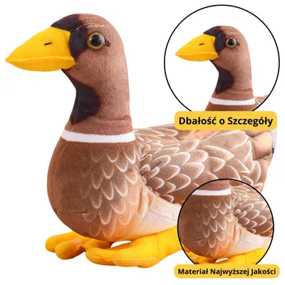 Zdjęcie produktu dla Pluszowa maskotka przytulanka Kaczka brązowożółta 28cm