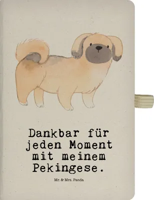 Produktbild von Mr. & Mrs. Panda Journal Pekingese Moment - Transparent - Geschenk, Skizzenbuch, Pekinese, Peking-Palasthund, Tagebuch, Adressbuch, notizbuch, A4 Hardcover