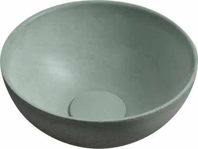 Immagine prodotto di Lavabo MINOR in cemento da appoggio, diametro 26 cm, verde opaco