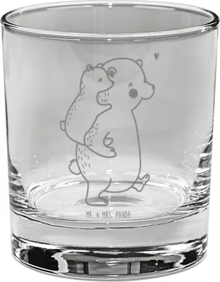 Produktbild von Mr. & Mrs. Panda Glas Papa Bär - Transparent - Geschenk, Trinkglas, Cocktailglas, Onkel, Tumbler, Vatertag, Geburtstag, Vater, Gin, Bruder, gravur