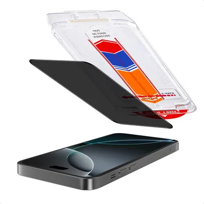 Productafbeelding van Accezz Gehard Glas Privacy Screenprotector + Applicator voor de Apple iPhone 16 Pro
