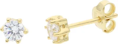 Produktbild von Ohrstecker Silber 925 Gold plattiert Zirkonia JL39-06-0792 Juwelmalux