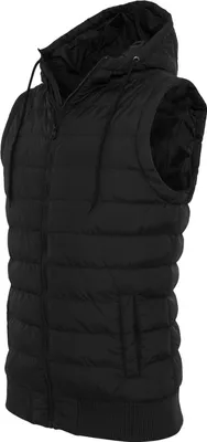 Produktbild von Urban Classics Small Bubbled Hooded Vest, Größe: S; Farbe: Black/Black