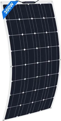 Produktbild von 200W Flexibel Solarpanel Solarmodul Monokristallin Solaranlage Photovoltaik für Wohnmobil Dächer Camping 0% MwSt