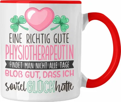 Produktbild von Trendation - Physiotherapeutin Tasse Geschenk Dankeschön Beste Physiotherapeutin Der Welt Dankeschön (Rot)