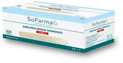 Immagine prodotto di Abbassalingua Monouso In Legno Sterile 100 Pezzi Sofarmapiu'