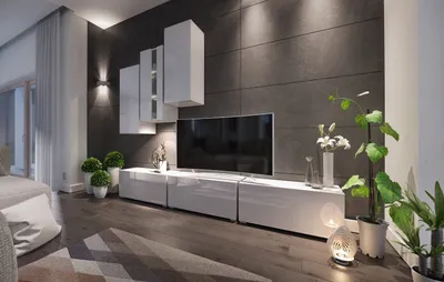 Produktbild von Modernes Wohnzimmer-Set BRADT 5 - weiß