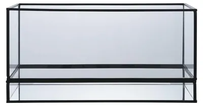 Produktbild von Kerzenhalter Hurricane orizzontale in Glas und Metall Schwarz 30x12 cm