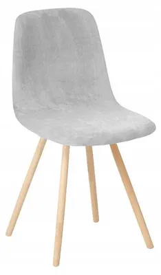 Produktbild von Stuhlhusse - Hellgrau - 1 Stück - Samt - Bezug für Skandinavische Stühle - Universal - Stretch