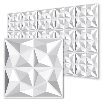 Produktbild von 3D-Wandpaneele zur Wanddekoration, 50 x 50 cm