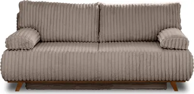 Image de Best Mobilier Cristal - canapé 3 places - convertible avec coffre - en Fourrure artificielle côtelée , Taupe