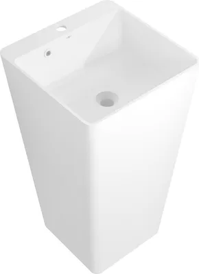 Zdjęcie produktu dla Mexen Neva umywalka wolnostojąca z konglomeratu 45 x 45 cm, biała mat - 26614500