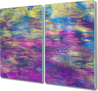 Produktbild von Coloray Kochplattenabdeckung Herdabdeckplatte 2x30x52 cm Hackbrett Schneidebrett Küchenbrett - lila Zusammenfassung