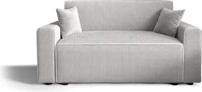 Produktbild von Sofa Alvito BIS, Farbe: Weiß. Material: Kord. A: H: 85 cm, L: 94 cm, B: 176 cm, Sofa mit Bettkasten, Sofa klein.