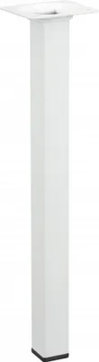 Image de Pied de table basse carré fixe acier époxy blanc, 30 cm