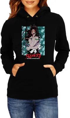 Zdjęcie produktu dla Damska Bluza Z Kapturem Demon Anime Slayer Kokushibo 001, Lady S / Czarny