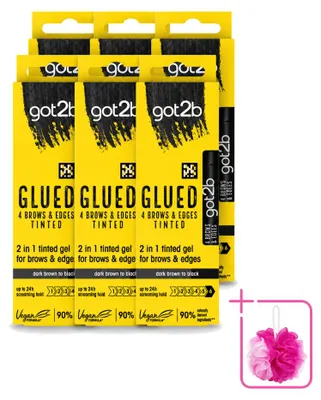 Imagen del producto de 6 unidades de Gel de estilización 2 en 1 Got2B para cejas y línea del cabello, color , 16 ml. Paquete ahorro