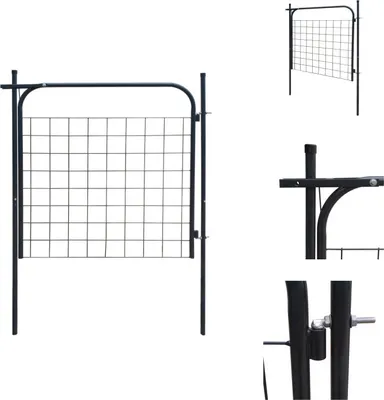 Immagine prodotto di vidaXL Gartenzauntor 100 x 100 cm Anthrazit -  Gartentore