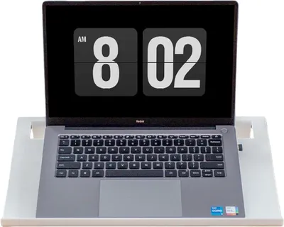 Immagine prodotto di INF Supporto Ergonomico per Laptop con Doppio Portaoggetti - Correzione Postura Bianco