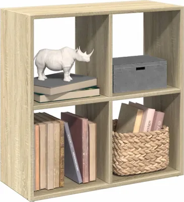 Productafbeelding van Maison Exclusive - Boekenkast als roomdivider, Sonoma-eikenhout, 69,5 x 29 x 69,5 cm
