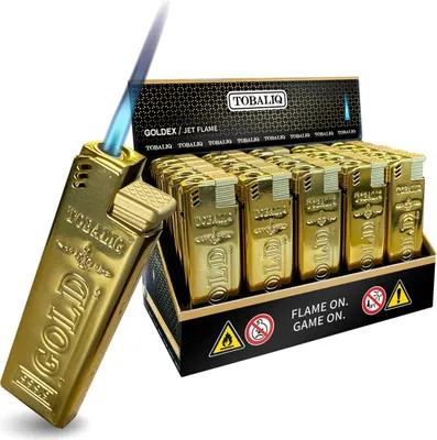 Produktbild von Tobaliq Goldex Jet-Flame Metall Feuerzeug 25Stk.