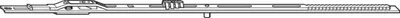 Productafbeelding van ROTO NT/NX Boogonderdeel, horizontaal, lengte L=1080 mm, zilverkleurig