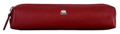 Produktbild von Brown Bear Reißverschluss Schreibgeräte-Etui Leder Farbe Rot Größe S