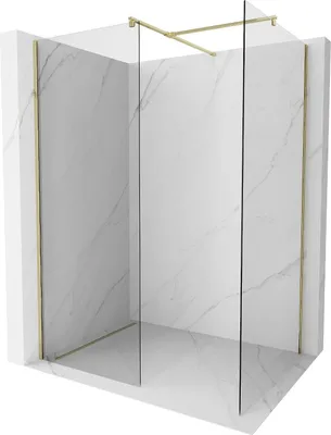 Image de Mexen Kioto Paroi de douche à l'italienne 180 x 120 cm, transparent, or - 800-180-202-50-00-120
