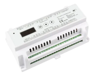 Obrázek produktu pro T-LED DMX dekodér na DIN lištu pro LED pásky, 24-kanálový 065602