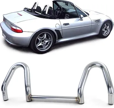 Immagine prodotto di Roll bar Roadster bar in acciaio inox lucido adatto per BMW Z3 Cabrio Roadster
