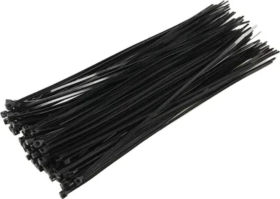 Produktbild von Kabelbinder 200mm x 2,5mm schwarz 100er Pack hohe Zugkraft UV fest