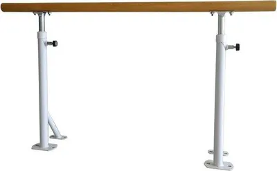 Zdjęcie produktu dla Drążek do baletu - Regulowana wysokość - 80-120 cm - Kolor drewna