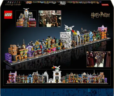 Zdjęcie produktu dla LEGO Harry Potter Magiczne sklepy na Ulicy Pokątnej, Zestaw dla Dorosłych z 12 Minifigurkami, Kultowe Lokalizacje do Zbudowania, w tym Bank Gringotta, Pomysł na Prezent dla Mężczyzn i Kobiet, 76444