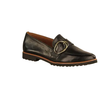 Produktbild von Paul Green 2645-057 Damenslipper, Leder, Schwarz, Soft, NEU - Damenschuhe Slipper / Trotteur, Schwarz, leder (foulard), absatzh&oumlhe: 10 mm