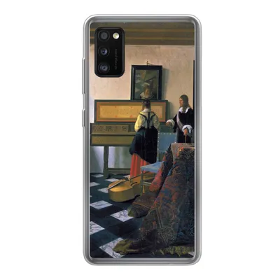 Produktbild von MuchoWow® Handyhülle Schutzhülle Hülle für Samsung Galaxy A41 Die Musikstunde - Johannes Vermeer Silikon Softcase Handy Hülle - Mobiltelefon