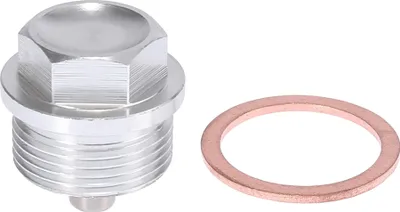Produktbild von 1 Satz M24 x 1,5 Magnetische Ölablassschraube Ölwanne Ablassmutter Schraube mit Dichtung Silberton Universal