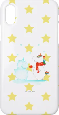 Produktbild von Mr. & Mrs. Panda Iphone 10 Handyhülle Einhorn Schneemann - Weiß - Geschenk, Mütze, Weihnachten, Schnee, Cover, Winter, Hülle, X, Unicorn, Handy, Kuchen