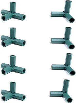 Produktbild von Famanu Verbindungsstücke für Gewächshäuser und PVC-Rohrkonstruktionen - 8 Stück
